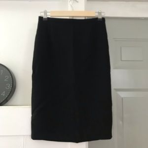 MaxMara Black Wool Pencil Skirt